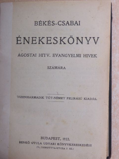 Csepregi György - Békés-Csabai énekeskönyv [antikvár]