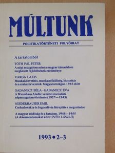 Balázs György - Múltunk 1993/2-3. [antikvár]