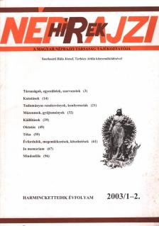 HÁLA JÓZSEF (SZERK.) - Néprajzi hírek 2003/1-2. [antikvár]