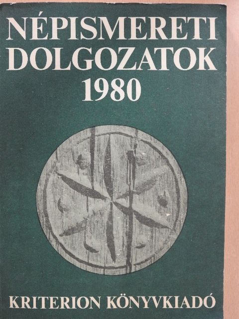 Barabás László - Népismereti dolgozatok 1980 [antikvár]