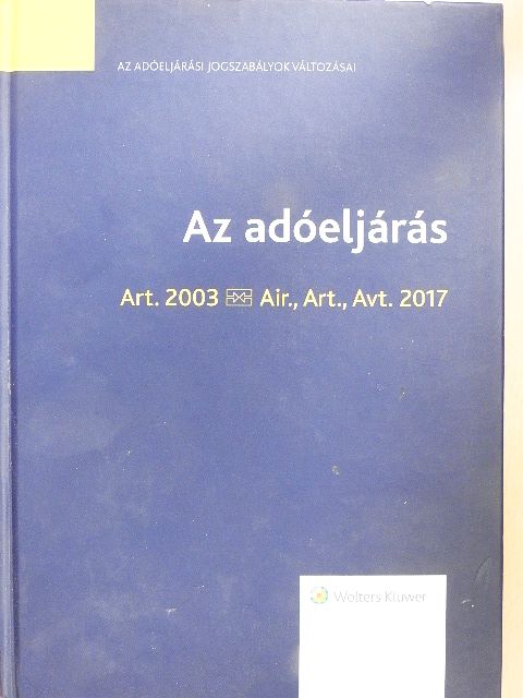 Dr. Kovács Ferenc - Az adóeljárás [antikvár]