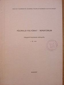 Földrajzi folyóirat - Repertórium [antikvár]