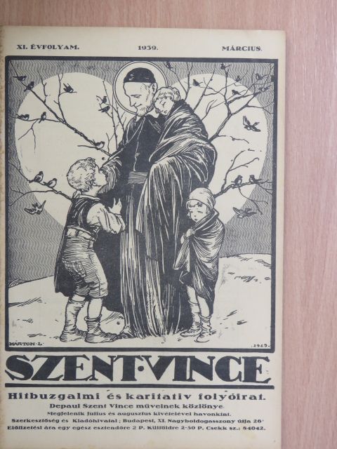 B. J. - Szent Vince 1939. március [antikvár]