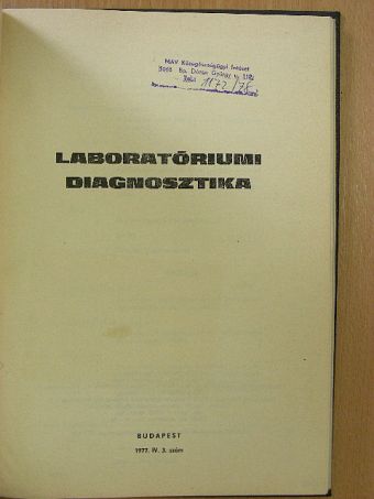 Laboratóriumi diagnosztika 1977. (nem teljes évfolyam) [antikvár]