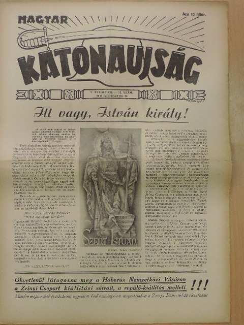 Magyar katonaujság 1942. augusztus 14. [antikvár]