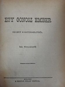 Gersdorff - Egy gonosz ember [antikvár]