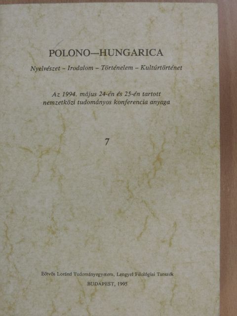 Banczerowski Janusz - Polono-Hungarica 1995 [antikvár]