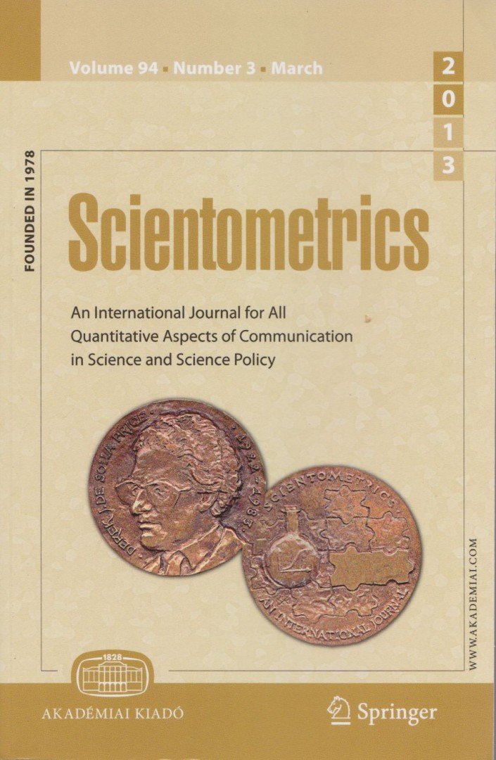 T. Braun - Scientometrics March 2013 (number 3) [antikvár]