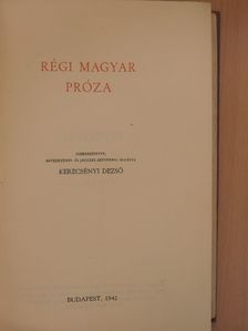 Alvinczi Péter - Régi magyar próza [antikvár]