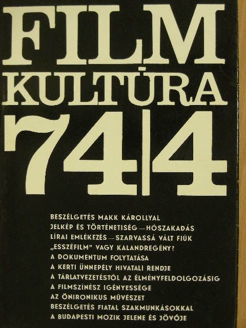 Ecaterina Oproiu - Filmkultúra 1974. július-augusztus [antikvár]