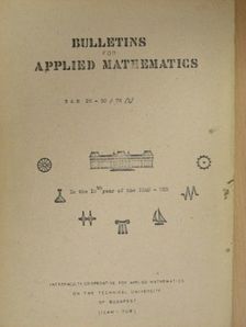 Dr. Fazekas F. - Bulletins for Applied Mathematics BAM 28-29/78 (X) [antikvár]