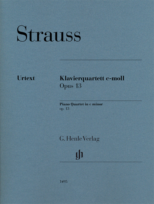 STRAUSS RICHARD - KLAVIERQUARTETT c-MOLL OP.13