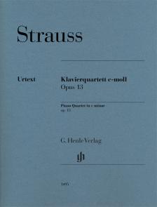 STRAUSS RICHARD - KLAVIERQUARTETT c-MOLL OP.13