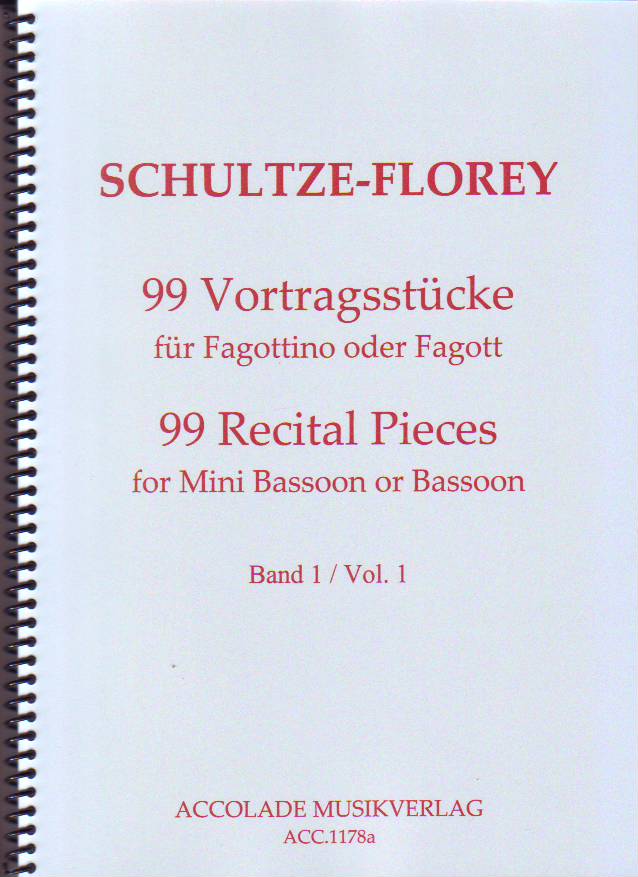 SCHULTZE-FLOREY, ANDREAS - 99 VORTRAGSSTÜCKE FÜR FAGOTTINO ODER FAGOTT BAND 1