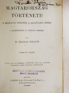 Dr. Jászai Rezső - Magyarország története  [antikvár]