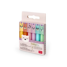 Legami mini szövegkiemelő 6 pasztellszín/szett, maci