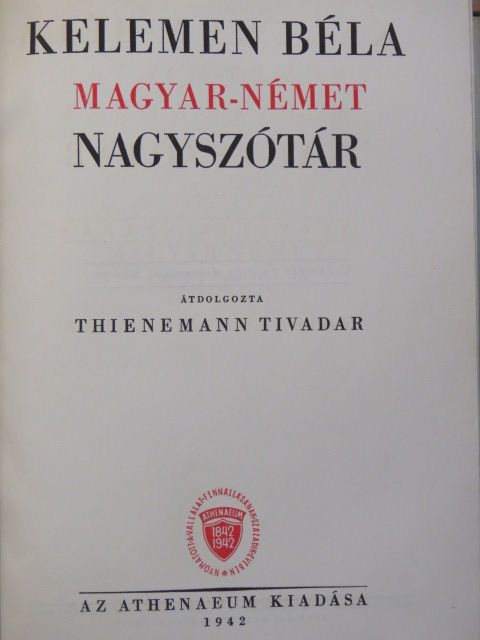 Kelemen Béla - Magyar-német nagyszótár [antikvár]