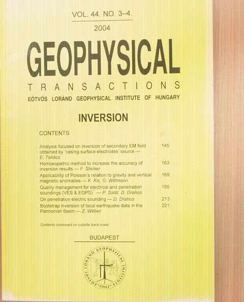 Geophysical Transactions Vol. 44. No. 3-4. [antikvár]