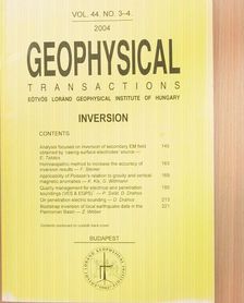 Geophysical Transactions Vol. 44. No. 3-4. [antikvár]