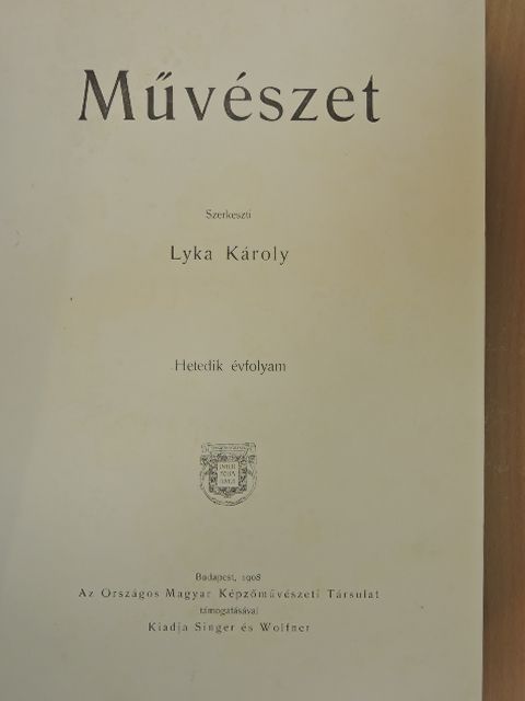Művészet 1908-1909. (nem teljes évfolyamok) [antikvár]