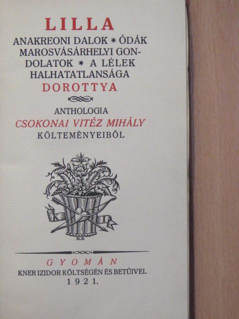 Csokonai Vitéz Mihály - Lilla [antikvár]