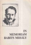 VADAS FERENC - In Memoriam Babits Mihály [antikvár]