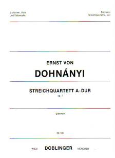 DOHNÁNYI - STREICHQUARTETT A-DUR OP.7 STIMMEN