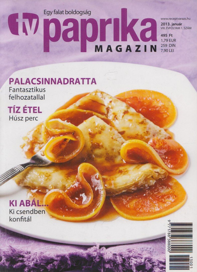 ZSIGMOND GÁBOR - TV paprika magazin 2013. január [antikvár]