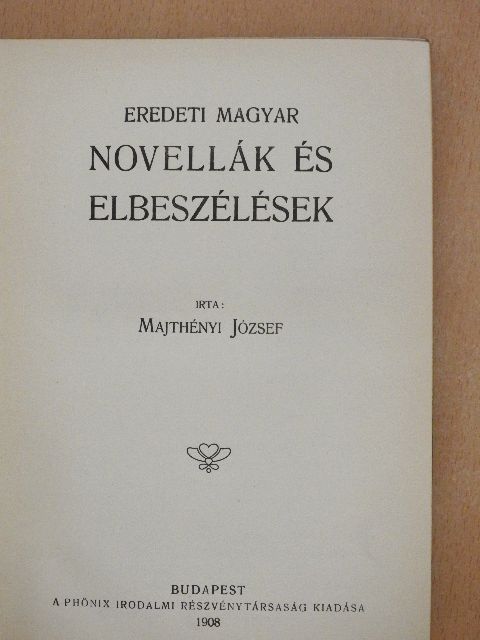 Majthényi József - Eredeti magyar novellák és elbeszélések V. [antikvár]