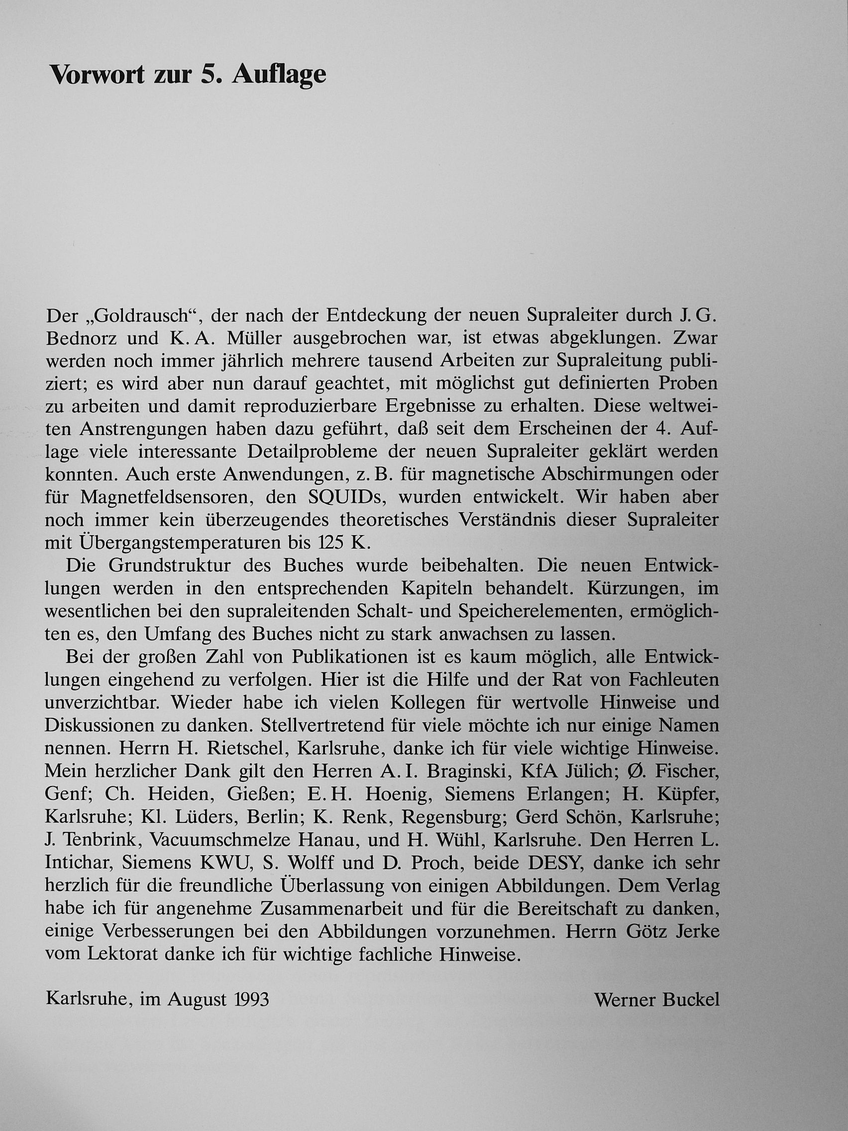 Werner Buckel - Supraleitung [antikvár]