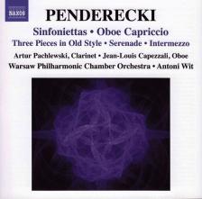 PENDERECKI - SINFONIETTAS - OBOE CAPRICCIO CD PACHLEWSKI, CAPEZZALI, WIT