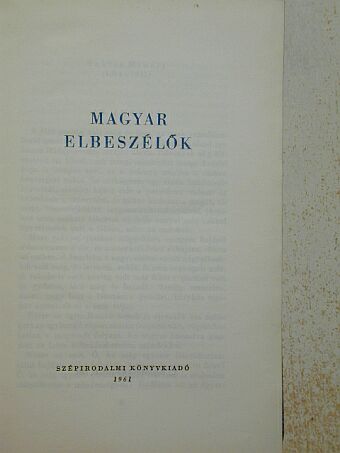 Asztalos István - Magyar elbeszélők IV. [antikvár]