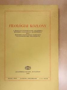 Antal László - Filológiai Közlöny 1985. január-december [antikvár]