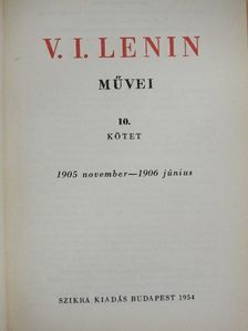 V. I. Lenin - V. I. Lenin művei 10. [antikvár]
