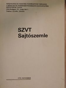 SZVT Sajtószemle 1978. november [antikvár]