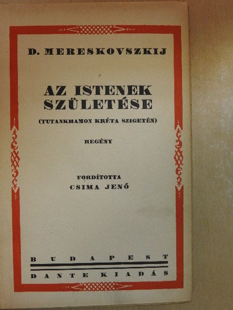 D. Mereskovszkij - Az istenek születése [antikvár]