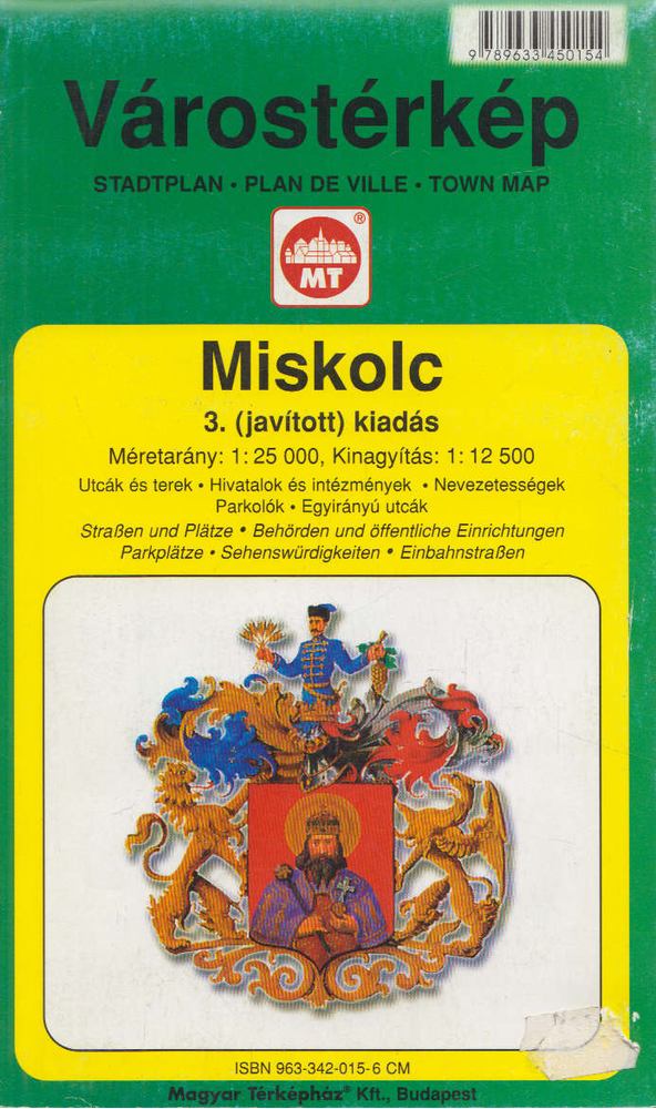 Várostérkép Miskolc 1:25000 [antikvár]
