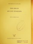 Heinrich Schlier - Der Brief an die Epheser [antikvár]