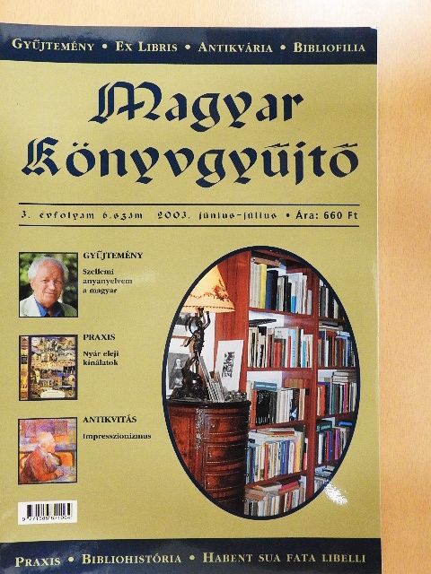 Alánt Andrea - Magyar könyvgyűjtő 2003. június-július [antikvár]
