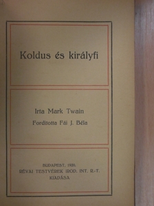 Mark Twain - Koldus és királyfi [antikvár]