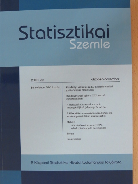 A. Altis - Statisztikai Szemle 2010. október-november [antikvár]