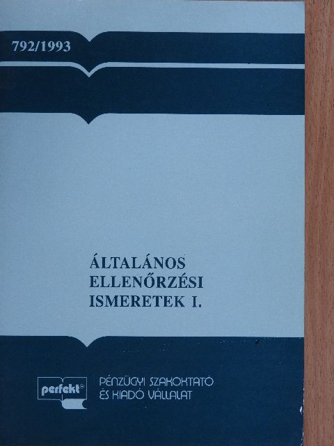 Kovács Lajos - Általános ellenőrzési ismeretek I. [antikvár]