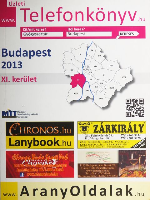 Üzleti telefonkönyv - Budapest XI. kerület 2013 [antikvár]