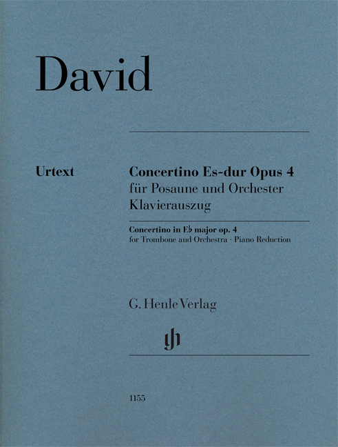 DAVID, FERDINAND - CONCERTINO ES-DUR OP.4 FÜR POSAUNE UND ORCHESTER. KLAVIERAUSZUG
