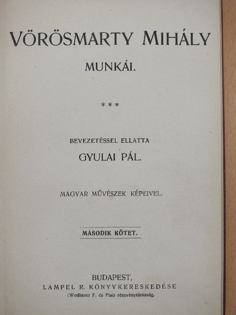 Vörösmarty Mihály - Vörösmarty Mihály munkái II. [antikvár]