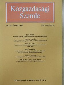 Békesi László - Közgazdasági Szemle 2001. október [antikvár]