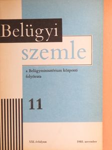 Bartók István - Belügyi Szemle 1983. november [antikvár]