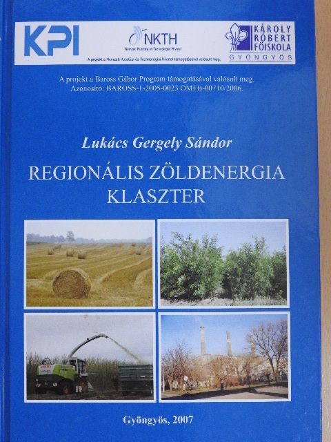 Lukács Gergely Sándor - Regionális Zöldenergia Klaszter [antikvár]