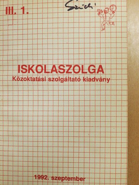 Iskolaszolga 1992. szeptember-1993. június [antikvár]