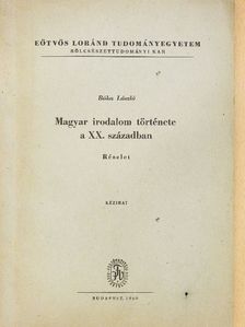Bóka László - Magyar irodalom története a XX. században [antikvár]